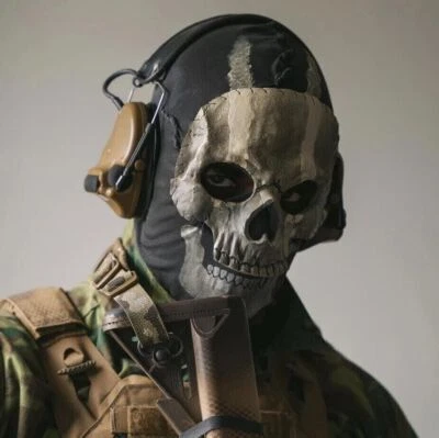 Máscara Fantasma MWII 2022 Cosplay Airsoft Calavera Táctica Máscara Completa Foto 1 de 4