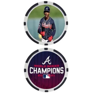 Ozzie Albies - Atlanta Braves 2021 World Series Champs Collectable Chip - Picture 1 of 2