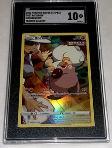 Pokémon Rockruff TG07/TG30 2022 SGC 10 Pokemon SWSH Silver Tempest AR Art Rare - Picture 1 of 10