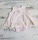 Carter?S Size 3-6M Vintage Light Pink & White Gingham Floral Butterfly Sunsuit