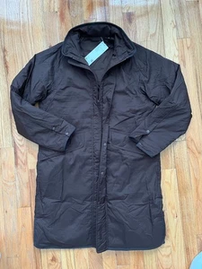 Uniqlo U Lemaire Womens Long brown padded Hooded Coat Size XS - Picture 1 of 3