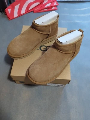 UGG Women's Classic Ultra Mini Ankle Boot - Size 7, Chestnut Brand New - Image 1 of 4