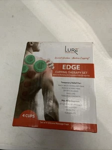 Lure Essentials EDGE Cupping Therapy Set - 4 Sizes Green Silicone Massage Cups  - Picture 1 of 4