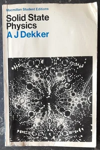 Solid State Physics - A.J. Dekker - 1975 - Macmillan - Imagen 1 de 6