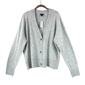 Ann Taylor Factory Cardigan Sweater Size XL New With Tags Gray - Picture 1 of 8