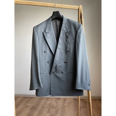 Yves Saint Laurent винтажный 80-х двубортный шерстяной блейзер груди размер 44 - Изображение 1 из 4