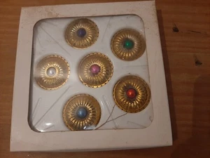 Weihnachtskugeln Metall Flachkugeln Unbenutzt Haushalt DDR - Bild 1 von 2