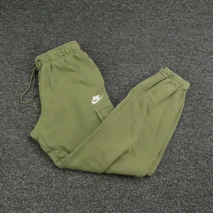 Nike Cargo Sweatpants Mens Small Green Joggers Utility Pockets Athletic Logo - Picture 1 of 8