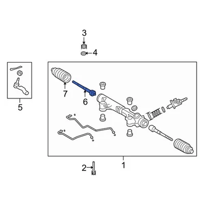 For Toyota Tundra 2007-2021 Toyota 4504609560 Right Outer Steering Tie Rod End Foto 1 de 4