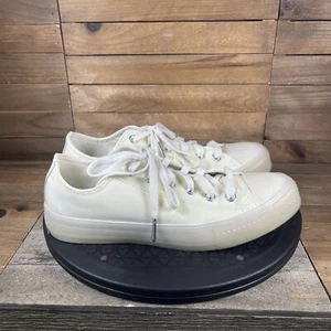 Converse Womens Sz 8 CTAS Low Top White Glow Synthetic Patent Sneakers 165605C - Picture 1 of 10