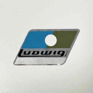 1970's 1980's Drum Badge Pointy Ludwig Vintage CHIGUA ERA WERBEL TOM BASS + DRUM - Zdjęcie 1 z 2