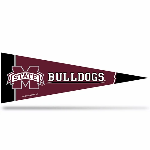2 Mississippi State Bulldogs Middleman Pennants. 4-1/2" x 5" Felt  #645/A119/915 Cover