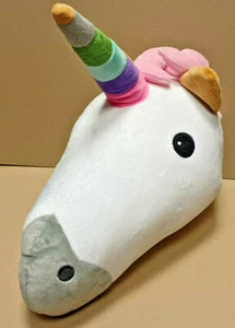 Einhorn Kissen Kuschelkissen Emoji, Emoticon Unicorn, extra groß und kuschlig - Bild 1 von 4
