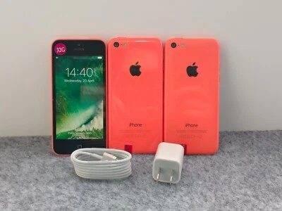9/10 Good&Original Apple iPhone 5c Pink 8/16/32GB Factory UNlocked  Gift - Image 1 of 4