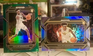 2023 Panini Draft Taylor Hendricks LOT/2 Argent & Vert Prizm Rookie RC INVEST - Photo 1/5