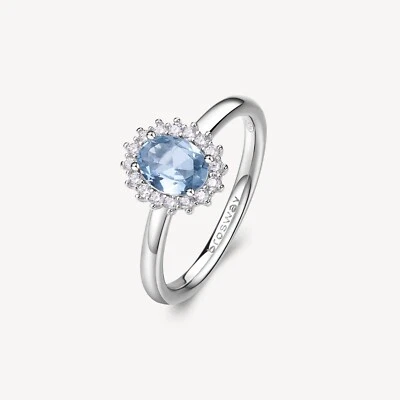 BROSWAY FANCY ANELLO DA DONNA IN ARGENTO 925 E ZIRCONI FCL74D LIGHT BLUE N.16 - Immagine 1 di 4