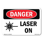 Laser On Ansi Osha Ansi Danger Sign Metal Plastic Decal