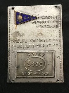 Targa medaglia Circolo Nautico Veneziano RALLY DELL'ALTO ADRIATICO Trofeo ESSO - Foto 1 di 2