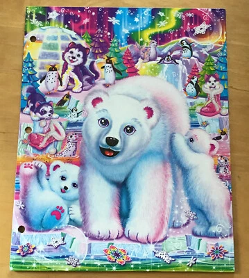 Carpeta de 2 bolsillos Lisa Frank Fantasea Family Polar Bear Snowflake 2014 Foto 1 de 4
