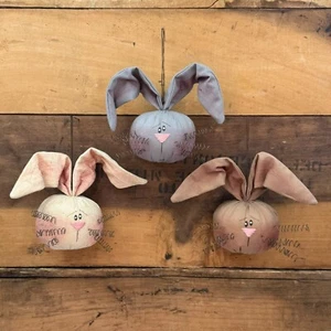 New Bunny Ornament Honey and Me S25026 Easter Spring decor, Rustic plush whimsy - Picture 1 of 1