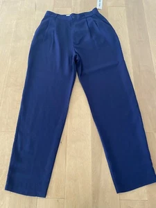 Fundamental Things Pants Women’s size 14 high rise Pleated Blue NWT - Picture 1 of 4