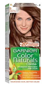 3 × Garnier Color Naturals Nourishing Permanent Hair Color 5.0 Light Brown - Picture 1 of 3