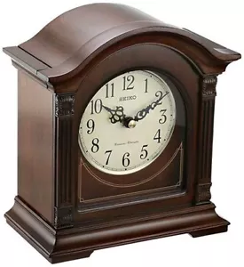 Seiko Walnut Wooden Case with Chime Mantel Clock QXJ029BLH - Picture 1 of 2