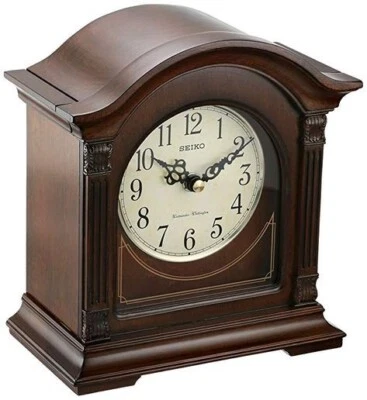 Seiko Walnut Wooden Case with Chime Mantel Clock QXJ029BLH - Image 1 of 2