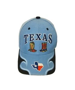 Texas Head Wear Texas Lone Star State  Adjustable Blue Hat Boots Flag         B7 - Picture 1 of 10