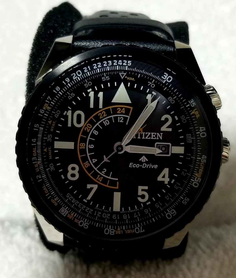 Citizen Men's Nighthawk Date Indicator Eco-Drive Black Watch 42 MM BJ7137-07E