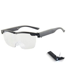 USB 180% (300 Grad) Magnifying Eyewear HD Glasses Unisex With LED Lights Glasses