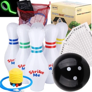 Set da bowling gonfiabile gigante per bambini - 6 27" spille da bowling gonfiabili jumbo - Foto 1 di 7