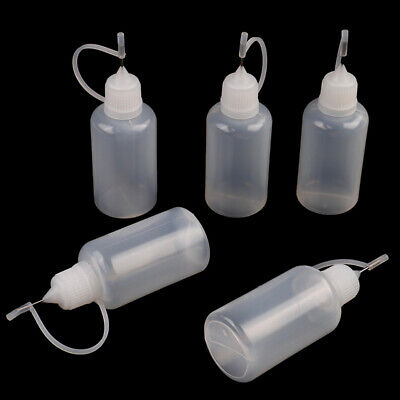 5Pcs 30ml Plastic DIY Paper Quilling Glue Applicator Needle Squeeze Bottle S ❤D2 • 3.61€