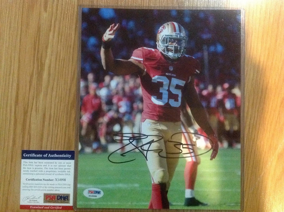 Foto firmada por Eric Reid SF San Francisco 49ers 8x10 PSA ADN certificado de autenticidad autografiada b Foto 1 de 1