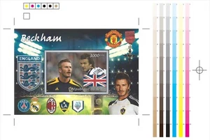 Sport Football Soccer David Beckham Great Britain Imperf Proof Trial Essay MNH - Picture 1 of 1
