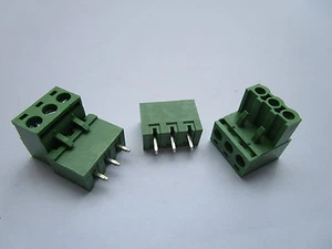 50 pcs 5.08mm Close Straight 3 pin Screw Terminal Block Connector Pluggable Type - Picture 1 of 9