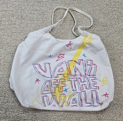 Bolso de Mano VANS Off The Wall de Lona Hombro Blanco Y2K Multicolor Patinador Cartera Foto 1 de 4