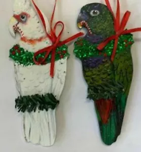Adorno de Navidad de loro Maximilian's Pionus cacatúa Corella de pico delgado - Imagen 1 de 4
