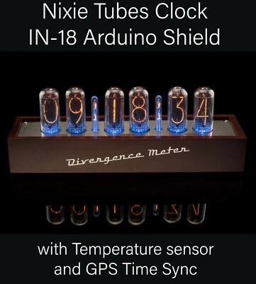 IN-18 NIXIE Tubes Clock Divergence Meter GPS Sync 12/24H FREE Shipping 3-5Days - Image 1 of 4