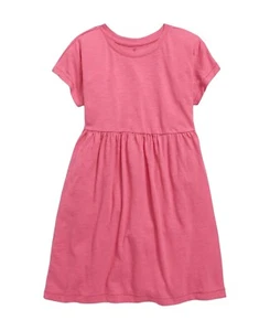 Old Navy Kids Size XS (5) Pink Short-Sleeve Solid Slub-Knit Dress NWT - Picture 1 of 1