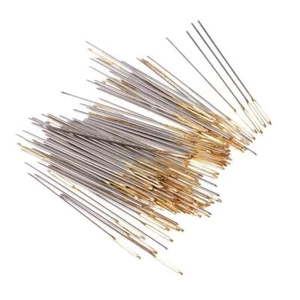 100 Pieces Mixed Sliver Gold Large Eye Embroidery Stitch Hand Needles Size 26 In - Picture 1 of 9
