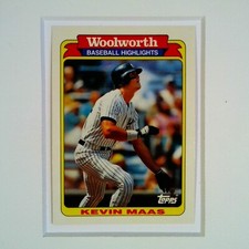 #13 Kevin Maas 1991 Topps Woolworth Baseball Highlights New York Yankees