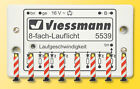 Viessmann 5040 Beacons Crash Barriers + Moving Light, 8 Piece, H0