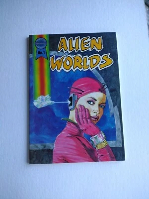 Alien Worlds #1 Paperback 1986 Bruce Jones William F. Nolan Foto 1 de 2