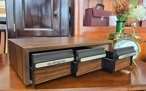 Audiosonic Cassette Tape Holder 3 Tray 36Slot Capacity Retro Wood Veneer GOSFORD - Picture 1 of 9
