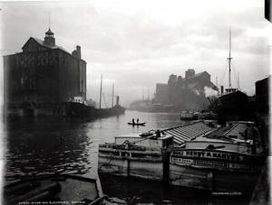 FOTO - 11470 FIUME E ASCENSORI, BUFFALO, NY - COPR. DETROIT PHOTOGRAPHIC CO. - Foto 1 di 2