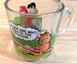 Vtg Glass Garfield Odie & Arlene Mug 1980 McDonald's Promo Jim Davis Coffee Cup - Picture 1 of 7