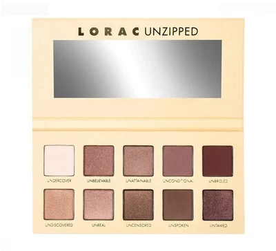 LORAC Unzipped Palette & Mini Eye Primer 10 Gorgeous Shimmer & Matte Shades NIB - Image 1 of 4