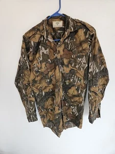 Vintage Mens Long Sleeve Button Up Mossy Oak Fall Foliage Shirt Size Medium Made - Picture 1 of 9
