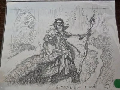 Original Magic The Gathering Artwork- Sketch Leyline Immersion MTG Rare - Image 1 of 2
